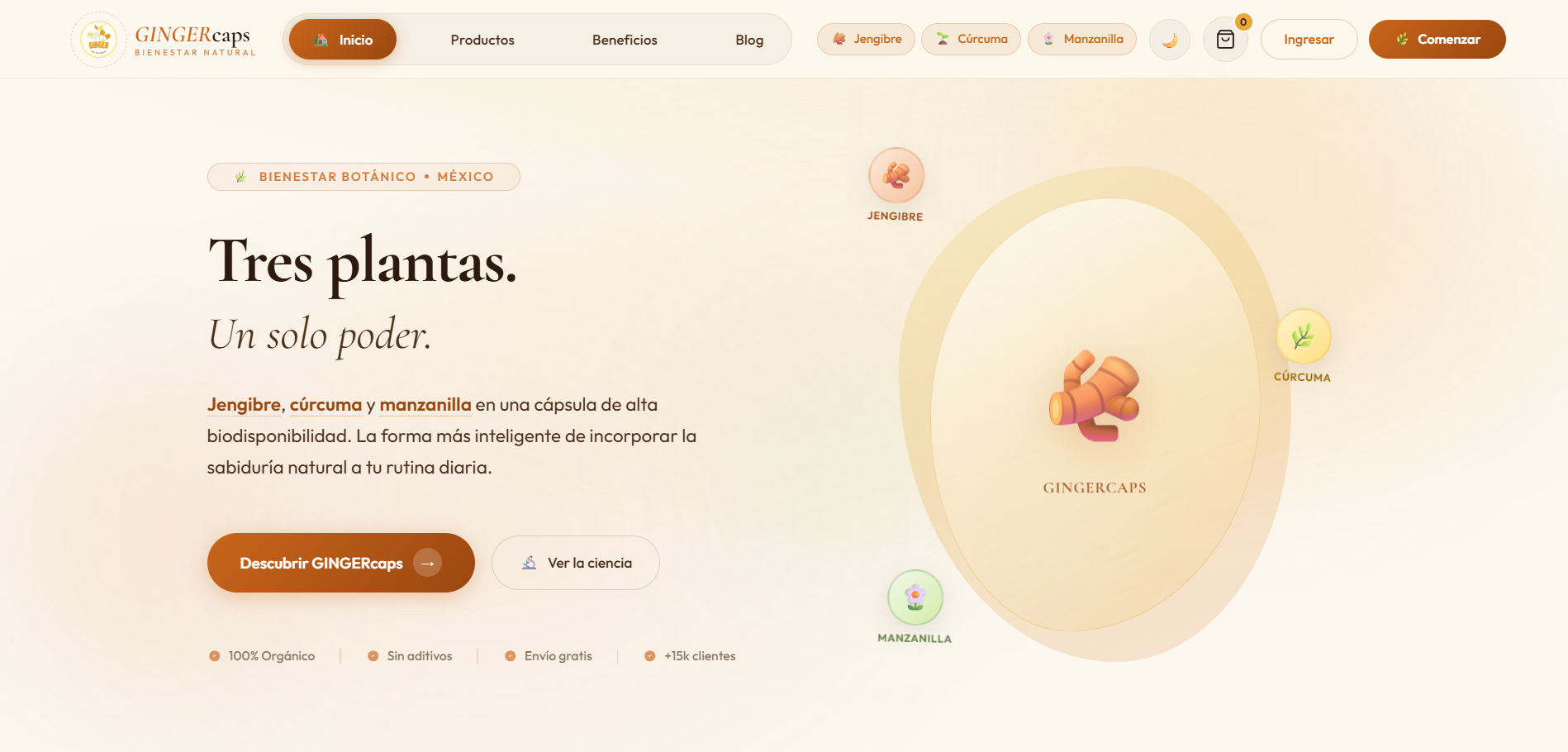 Inicio de Ginger